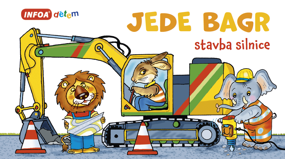 Skládanka - Jede bagr Skládanka - Jede bagr